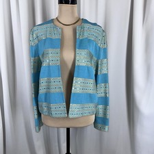 ST JOHN EVENING by Marie Gray Jacket Sz S/M Embellished Coastal Mob Wife READ