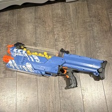 NERF Rival MXVII-10K Blue Blaster with Yellow Foam Balls  Rechargeable Battery