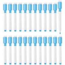 Whiteboard Pen, 0.5-1mm Fine Tip Dry Erase Light Blue Board Markers, 24 Pcs