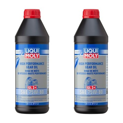 Liqui Moly 2L High Performance Gear Oil (GL3+) SAE 75W-80 (2x1L)