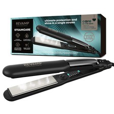 REVAMP Steam Care Ceramic Hair Straighteners Ionic Fast Heat Steam Straighteners