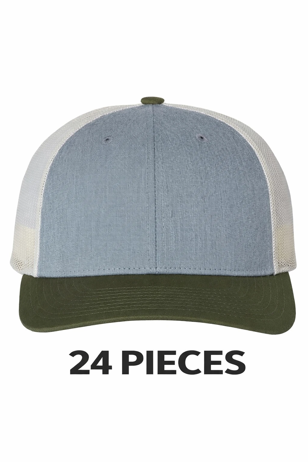 Richardson 115 Trucker Cap - Heather Grey/ Birch/Army (24 pack)