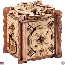 Escape Room Puzzle Box - 3D Wooden Brain Teaser Game for Adults - Gift Idea