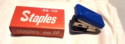 Nano Mini Stapler Blue with Box of Staples 1'' in Size