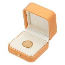 Coin Display Box, Coin Presentation Display Box Fit 25mm Coin, Orange