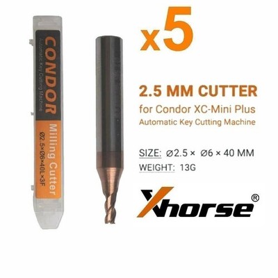 2.5mm Milling Cutter for CONDOR XC-007 Master Series C-utting Machine