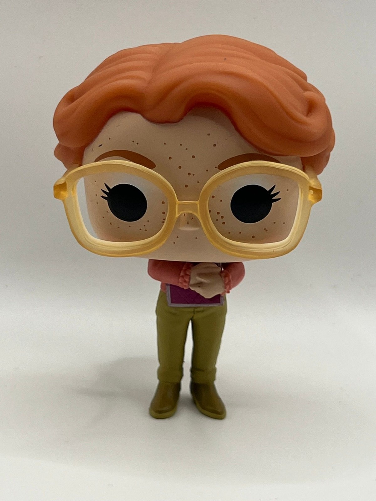 Red Hair Glasses Freckles Holding Book Collectible Vinyl Figure