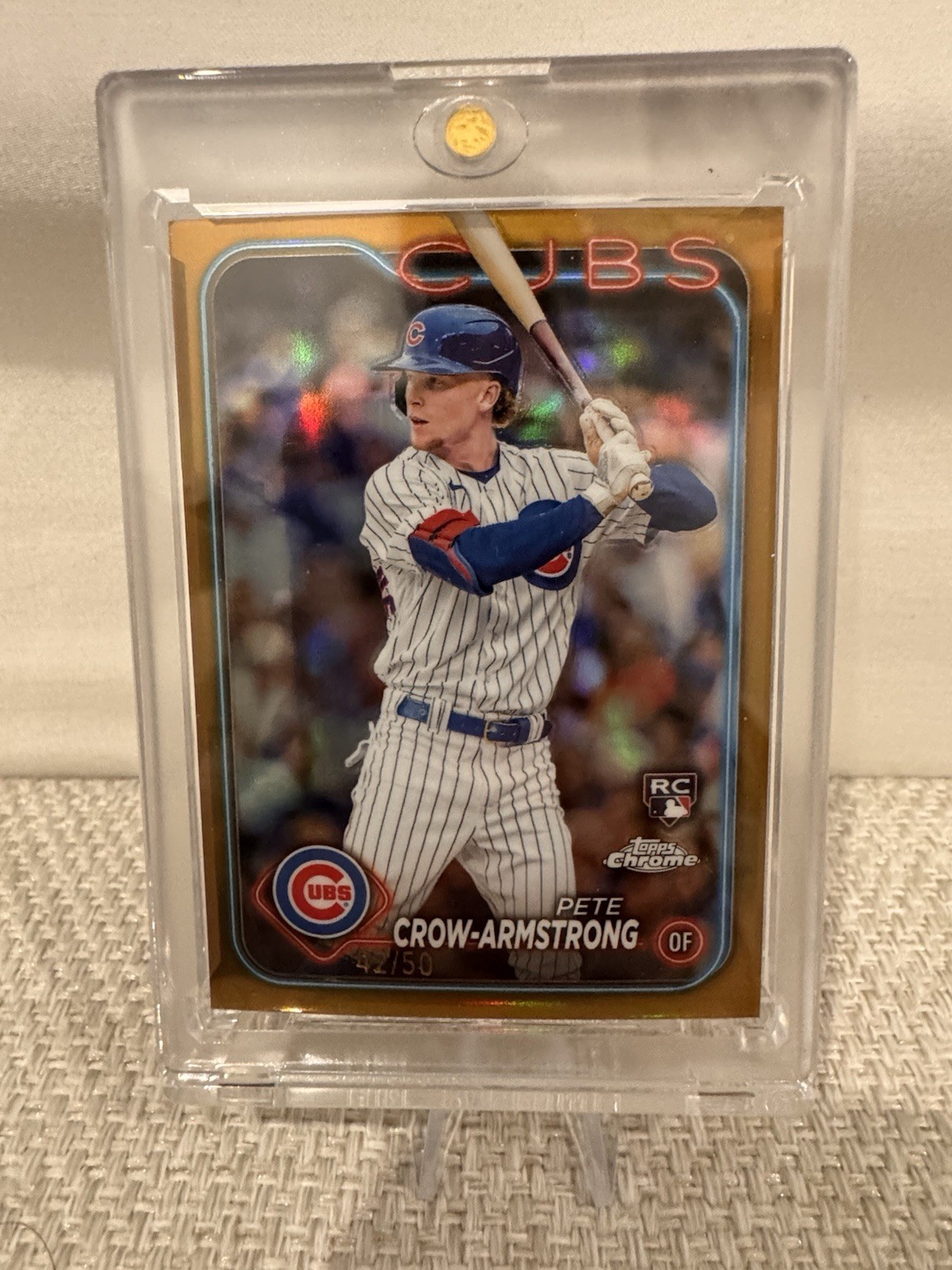 2024 Topps Chrome - Pete Crow-Armstrong #16 Gold Refractor /50 (RC)