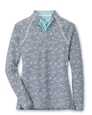 Peter Millar Spot-On Raglan Sleeve Perth Layer UPF Protection Shirt 1/4 Zip XL
