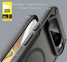 Google Pixel 10 Pro XL Hybrid Armor Magnetic Case With Tempered Glass Protector