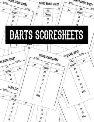 Darts Score Sheets 100 Stück 8,5'' x 11'' Spielkarten für Spieler