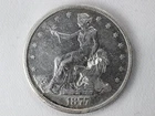 NobleSpirit Exciting HIG GRADE Choice BU 1877-S TRADE Silver DOLLAR - CHOPMARKED