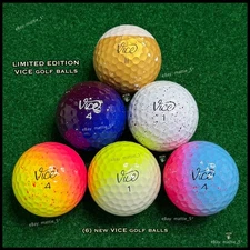 (6) VICE GOLF BALLS - 6 NEW & RARE Limited Edition VICE Collectible Golf Balls