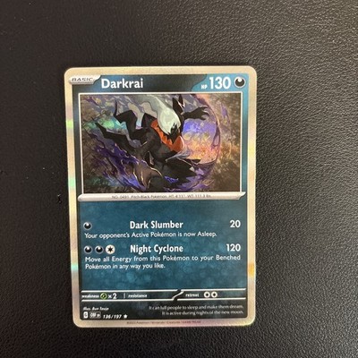 Darkrai Cosmos Holo Card 136/197 Sv03: Obsidian Flames Rare