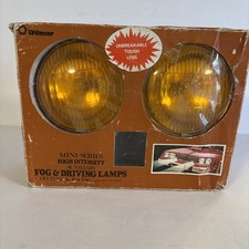 Set Of 2 Vtg Wilmar Auto Amber Fog Lights Unused New Old Stock With Switchwire