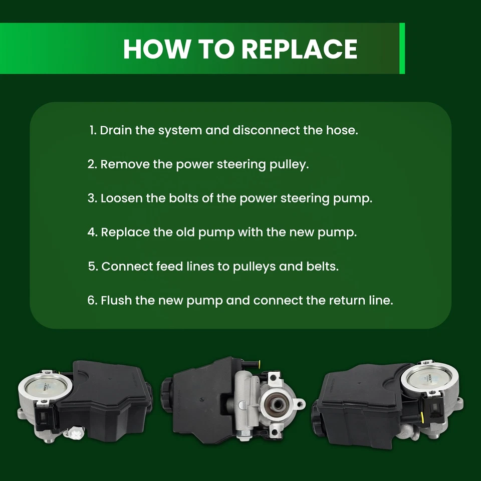 Power Steering Pump Fit 1998-2002 Chevrolet Camaro Pontiac Firebird 5.7L - Image 4 of 4