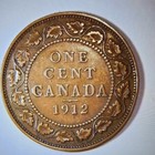 Canada 1912 Small Cent Bronze BN Coin KM#21 Large Cent Variety — photo 1