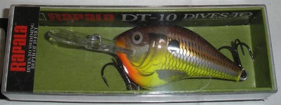 Rapala DT10HM Tauchwobbler Dive-To 2-1/4'' 9/16 Oz Hot Mustad