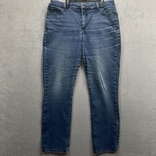 Bandolino Womens Jeans Size 14 Blue Denim Stretch High Rise Modern Amy Skinny