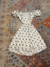 Reformation Emilia white floral linen puff sleeve dress size 4