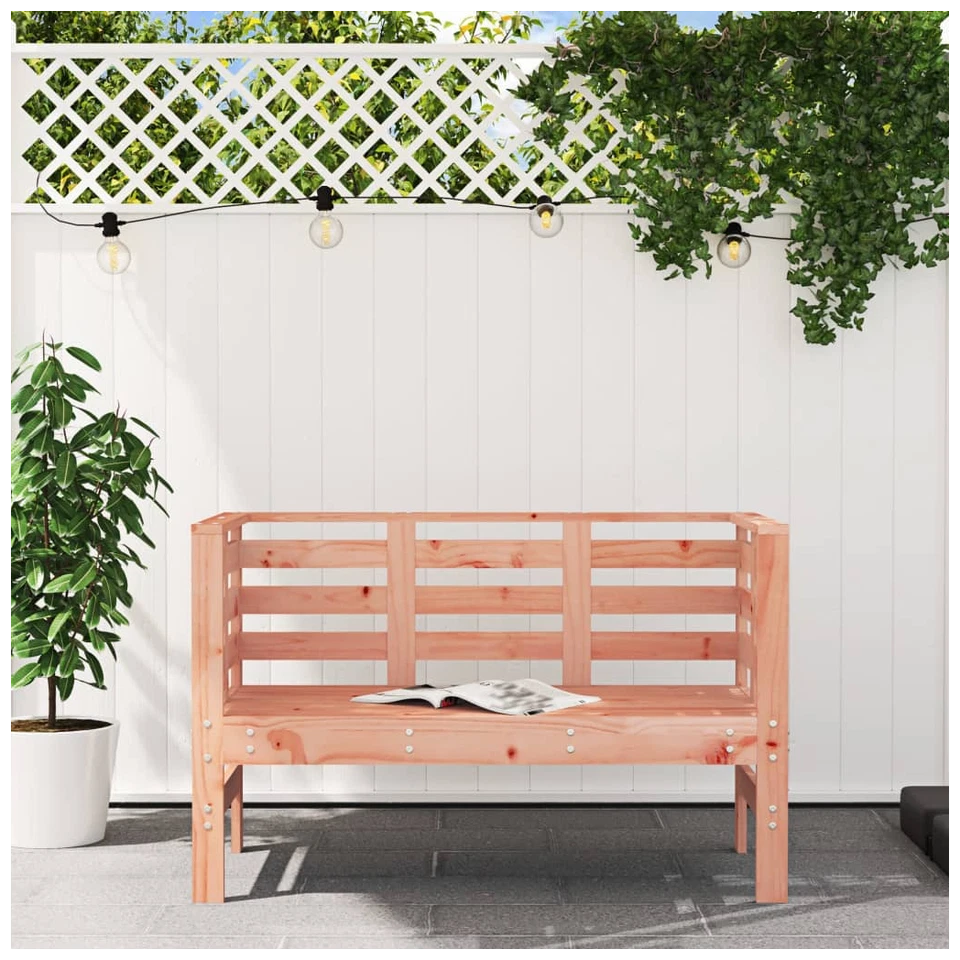 Garden Bench Natural Douglas Pine 111.5x53x71 cm Solid Pinewood Outdoor RusticXL - Image 3 of 4