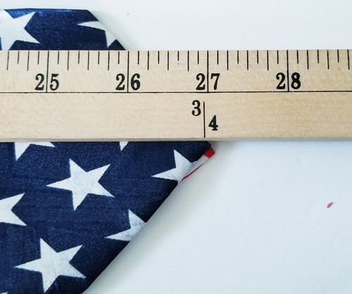 Mercedes Mens American Flag Neck Tie. Hand Made In Korea 100% Polyester. - Picture 3 of 7