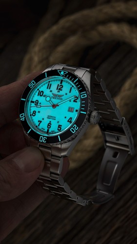 Reloj Tresod Ocean Master HECHO EN SUIZA SW200 Automático Esfera Azul Bisel Cerámico SS - Imagen 10 de 24