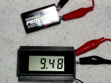 BRAND NEW ECONOMY LCD PANEL DC VOLT METER VOLTMETER VOLTS ONLY 9V POWER USA