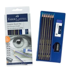 Faber-Castell Graphite Sketch Set, Sketching Pencil Set Art Set for Adults