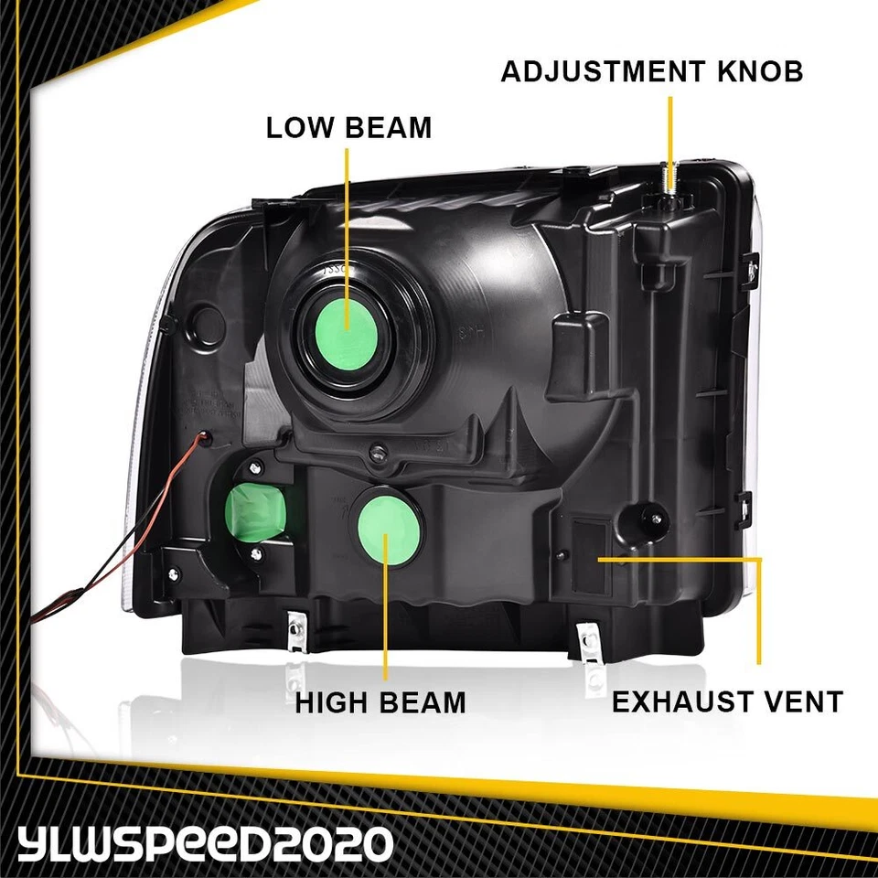 Faros izquierda y derecha aptos para Ford F250 F350 F450 F550 Super Duty 2005-07 LED Foto 3 de 4