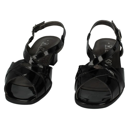 Damen Schwarz Lackleder Da bella Sandalen: Skye - Bild 3 von 9