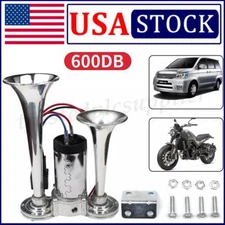 Super Loud Air Electric Horn 600DB 12V Dual Trumpet Car Truck Boat Train Speaker