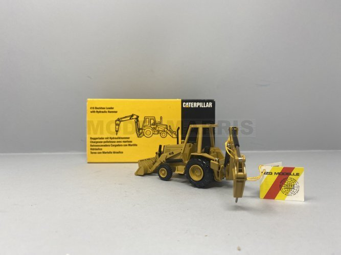 NZG NZG378 CAT 416 Backhoe Loader With Hammer Hydraulic - 1
