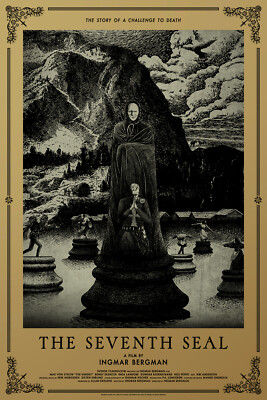 THE SEVENTH SEAL POSTER LIMITED EDITION SCREEN PRINT BY HUANG HAI MAX VON SYDOW