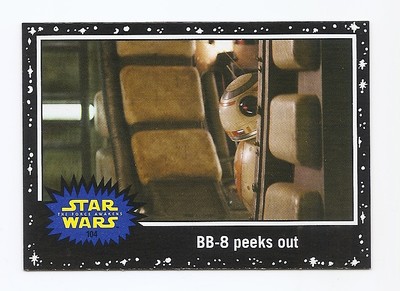 2016 STAR WARS JOURNEY TO THE FORCE AWAKENS BLACK BORDER #104 BB-8 PEEKS OUT