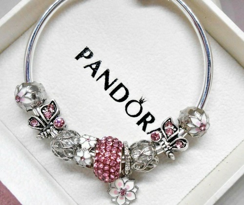 PINK HEART EUROPEAN CHARMS BEADS 