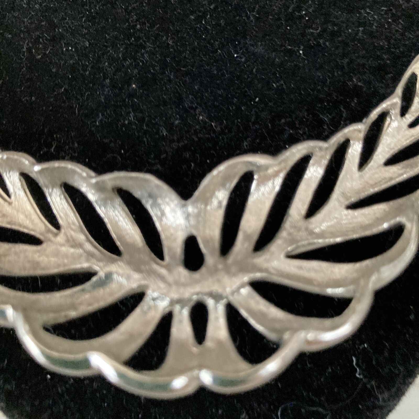 Mid Century Silver Plated Statement Necklace Clas… - image 7