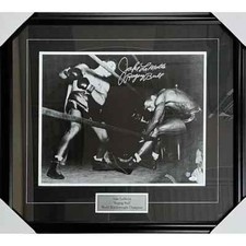 Jake LaMotta Framed Autographed 16X20 Photo