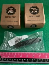 Zol Bundle  Of Bicycle Tubes and 2 Tire Levers 700x23/25c 48mm Presta Valve