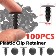 100pcs 8 mm Car Auto Bumper Clips Hole Plastic Rivets Fastener Fender Push  Pin