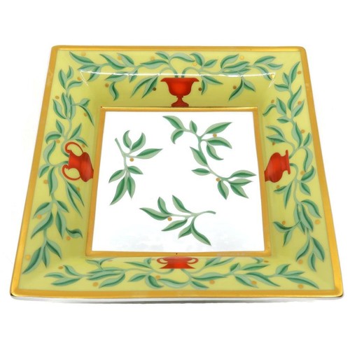 Rosenthal Germany Bvlgari, ITACA, Urn w/ Vines Square Tray Dish, 7 1/8"