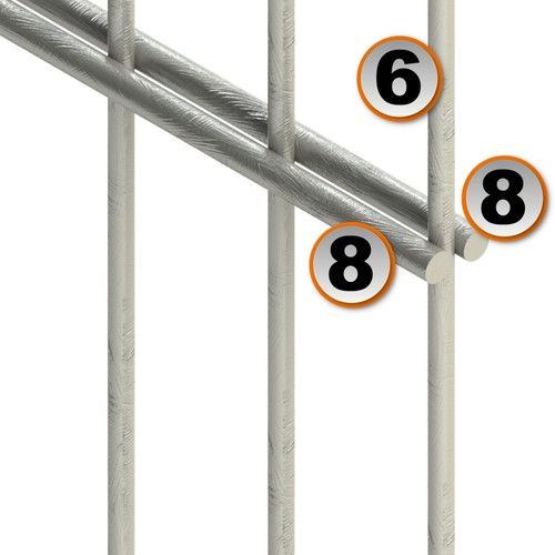 Stabmatten Zaun 6/5/6 oder 8/6/8 Einzelmatte Gittermatte Doppelstab