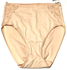 small - NWT Soma VT w/lace Modern Brief panty Pale Sand 26 tag b119