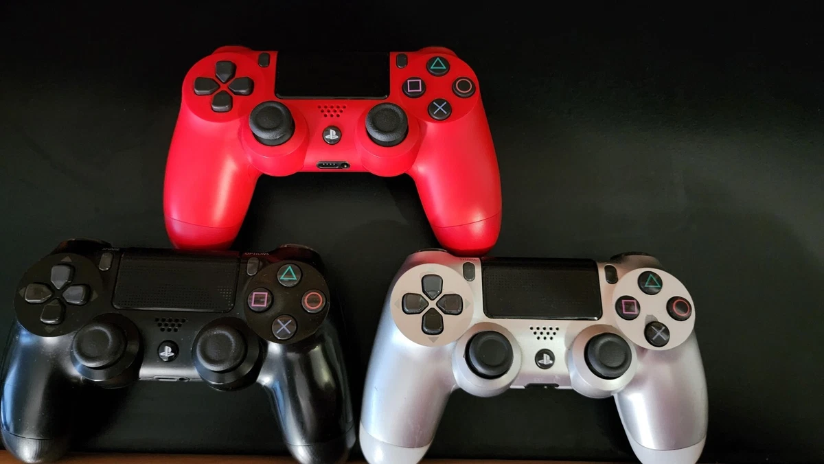 Ps4 controller 2024 red black