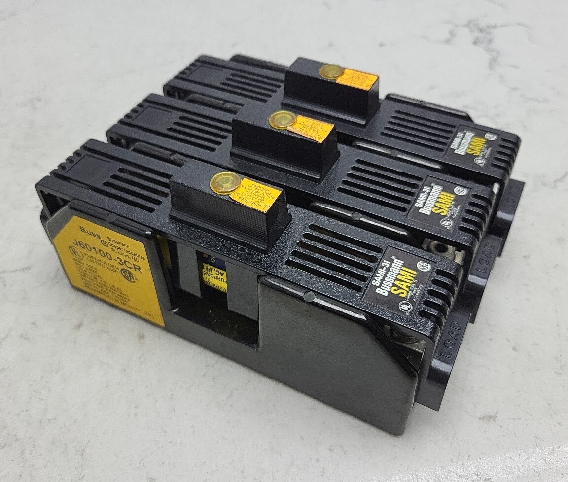 Bussman J601003CR Fuse Holder w/ LPJ80SP 80 Amp Fuses and SAMI3I