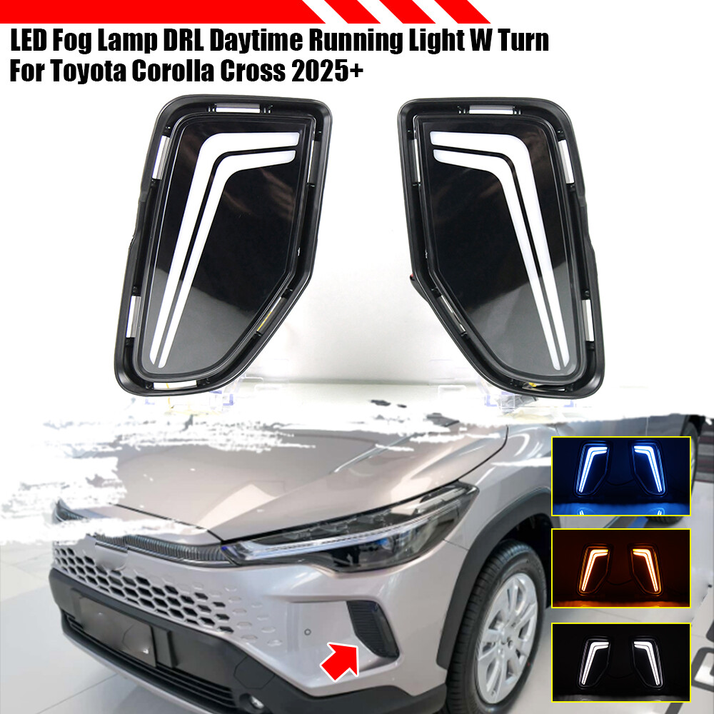 4in1 LED Fog Lamp DRL Daytime Running Light W Turn For Toyota