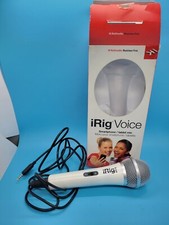 Multimedia iRig Voice White Microphone And Cord Only Karaoke Tested Works Great