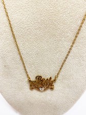 New Jenny Jewels Girl's Best Friend Gold Crystal Necklace