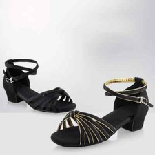 3 colors Rumba Salsa Ballroom Girls Latin Dance Shoe Tango Latin Low Heel Shoes