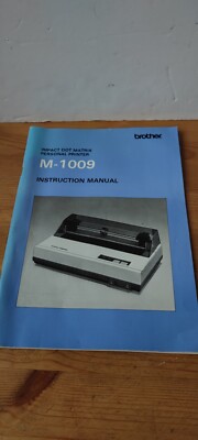 Vintage Brother Nadeldrucker Handbuch - Modell M-1009